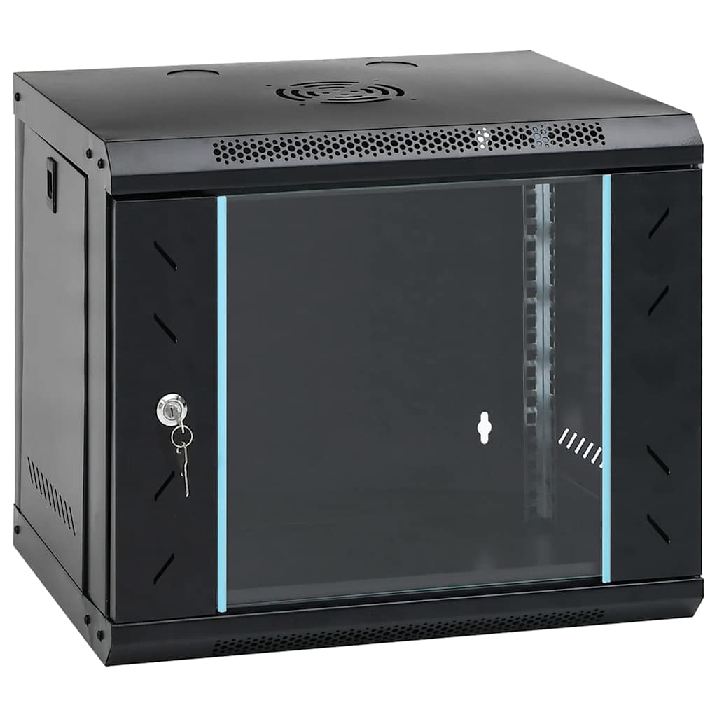 vidaXL 9U veggmontert nettverksskap 19" IP20 53x40x45 cm