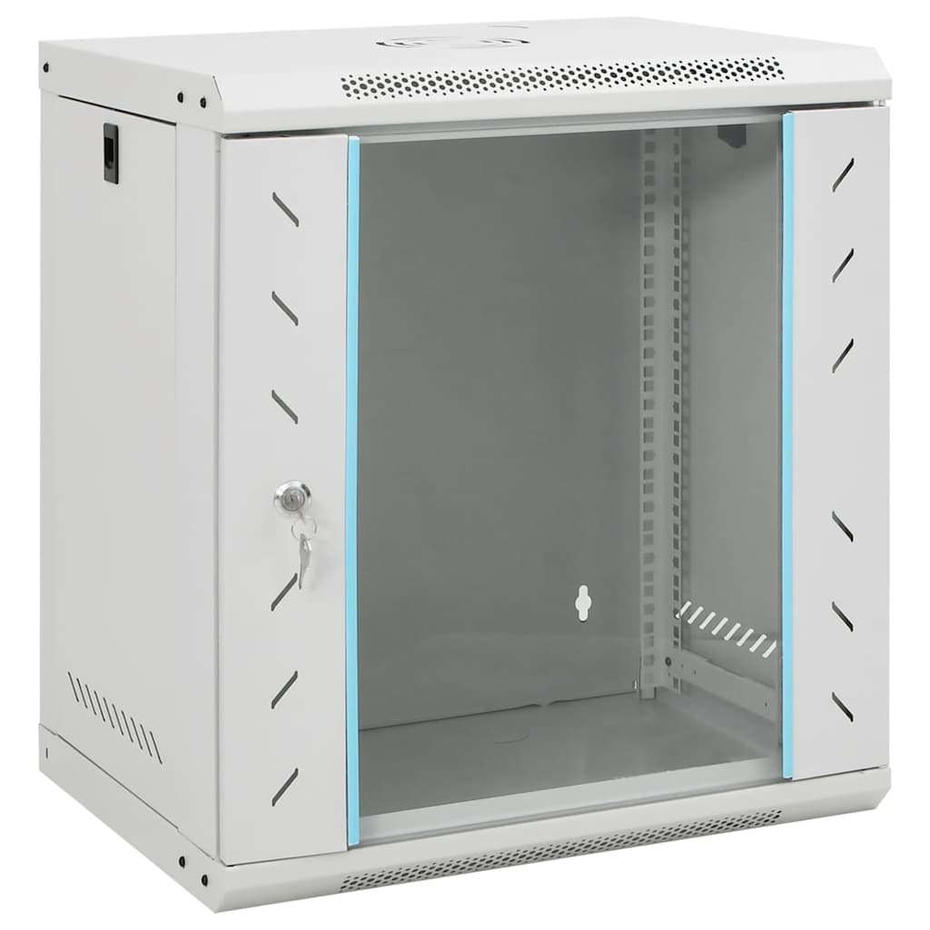 vidaXL Nettverksskap 12U veggmontert 19" IP20 53x40x60 cm