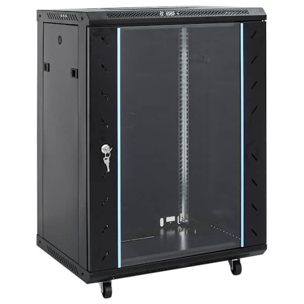 vidaXL 15U v&otilde;rgukapp p&ouml;&ouml;rlevate jalgadega 19" IP20 60x45x86 cm