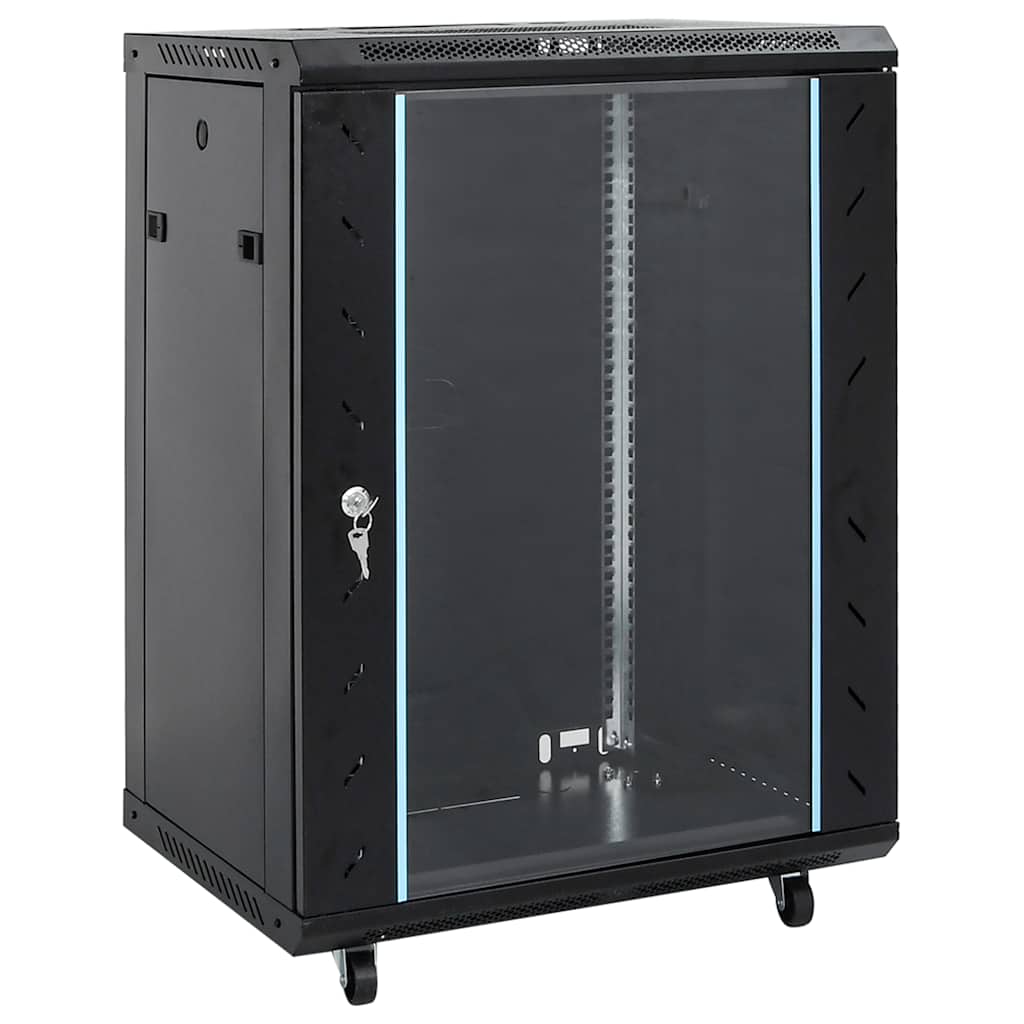 vidaXL 15U Netzwerkschrank auf Rollen 19" IP20 60x45x86 cm