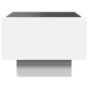 Odkládací stolek s LED bílý 40 x 40 x 30 cm kompozitní dřevo - obrázek 7