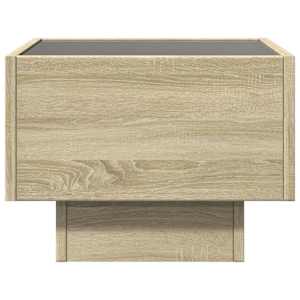 Odkládací stolek s LED dub sonoma 40x40x30 cm kompozitní dřevo - obrázek 6