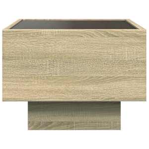 Odkládací stolek s LED dub sonoma 40x40x30 cm kompozitní dřevo - obrázek 7