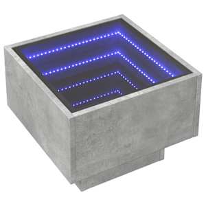 Odkládací stolek s LED betonově šedý 40 x 40 x 30 cm kompozit - obrázek 3