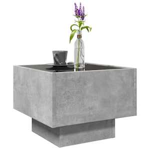 Odkládací stolek s LED betonově šedý 40 x 40 x 30 cm kompozit - obrázek 5