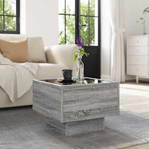 Odkládací stolek s LED šedý sonoma 40x40x30 cm kompozitní dřevo - obrázek 4