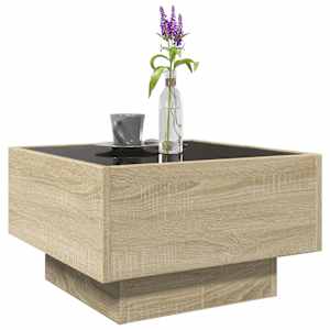 Konferenční stolek s LED dub sonoma 50 x 50 x 30 cm kompozit - obrázek 5