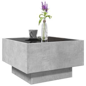Konferenční stolek s LED betonově šedý 50 x 50 x 30 cm kompozit - obrázek 5
