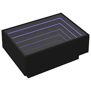 Konferenční stolek s LED černý 70 x 50 x 30 cm kompozitní dřevo - obrázek 3