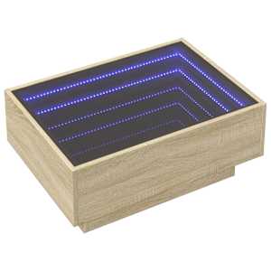 Konferenční stolek s LED dub sonoma 70 x 50 x 30 cm kompozit - obrázek 3