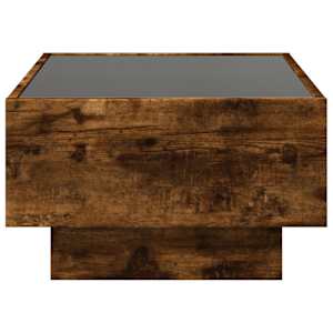 Konferenční stolek s LED kouřový dub 70 x 50 x 30 cm kompozit - obrázek 7
