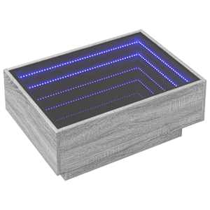 Konferenční stolek s LED šedý sonoma 70 x 50 x 30 cm kompozit - obrázek 3