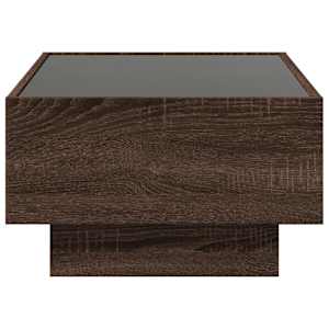 Konferenční stolek s LED hnědý dub 70x50x30 cm kompozitní dřevo - obrázek 7