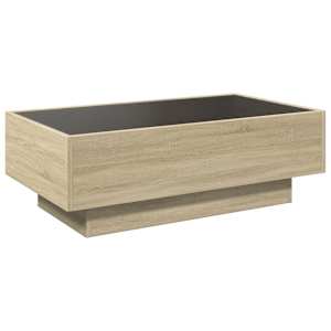 Konferenční stolek s LED dub sonoma 90 x 50 x 30 cm kompozit - obrázek 8