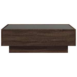 Konferenční stolek s LED hnědý dub 90x50x30 cm kompozitní dřevo - obrázek 6