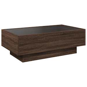 Konferenční stolek s LED hnědý dub 90x50x30 cm kompozitní dřevo - obrázek 8