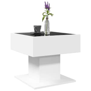 Konferenční stolek s LED bílý 50 x 50 x 45 cm kompozitní dřevo - obrázek 5