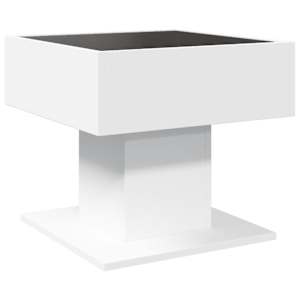 Konferenční stolek s LED bílý 50 x 50 x 45 cm kompozitní dřevo - obrázek 8