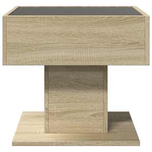 Konferenční stolek s LED dub sonoma 50 x 50 x 45 cm kompozit - obrázek 6