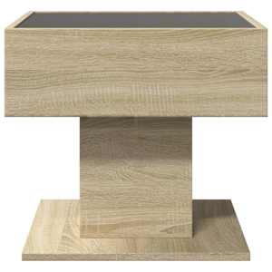 Konferenční stolek s LED dub sonoma 50 x 50 x 45 cm kompozit - obrázek 7
