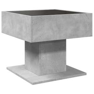 Konferenční stolek s LED betonově šedý 50 x 50 x 45 cm kompozit - obrázek 8