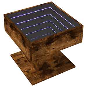 Konferenční stolek s LED kouřový dub 50 x 50 x 45 cm kompozit - obrázek 3