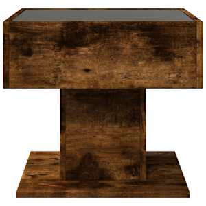 Konferenční stolek s LED kouřový dub 50 x 50 x 45 cm kompozit - obrázek 6