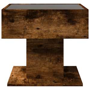 Konferenční stolek s LED kouřový dub 50 x 50 x 45 cm kompozit - obrázek 7