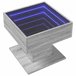 Konferenční stolek s LED šedý sonoma 50 x 50 x 45 cm kompozit - obrázek 3