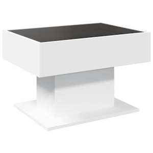 Konferenční stolek s LED bílý 70 x 50 x 45 cm kompozitní dřevo - obrázek 8