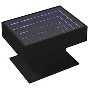 Konferenční stolek s LED černý 70 x 50 x 45 cm kompozitní dřevo - obrázek 3