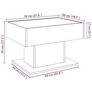 Konferenční stolek s LED černý 70 x 50 x 45 cm kompozitní dřevo - obrázek 13