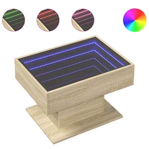 Konferenční stolek s LED dub sonoma 70 x 50 x 45 cm kompozit - obrázek 2