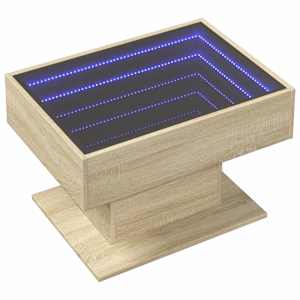 Konferenční stolek s LED dub sonoma 70 x 50 x 45 cm kompozit - obrázek 3