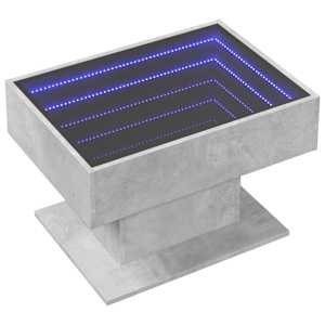 Konferenční stolek s LED betonově šedý 70 x 50 x 45 cm kompozit - obrázek 3