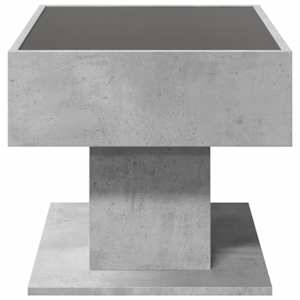 Konferenční stolek s LED betonově šedý 70 x 50 x 45 cm kompozit - obrázek 7