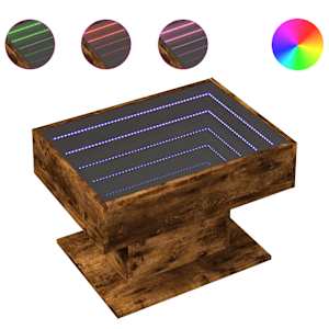 Konferenční stolek s LED kouřový dub 70 x 50 x 45 cm kompozit - obrázek 2