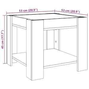 Konferenční stolek s LED černý 53 x 53 x 45 cm kompozitní dřevo - obrázek 13