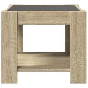 Konferenční stolek s LED dub sonoma 53 x 53 x 45 cm kompozit - obrázek 6