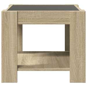 Konferenční stolek s LED dub sonoma 53 x 53 x 45 cm kompozit - obrázek 7