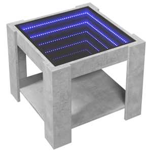 Konferenční stolek s LED betonově šedý 53 x 53 x 45 cm kompozit - obrázek 3