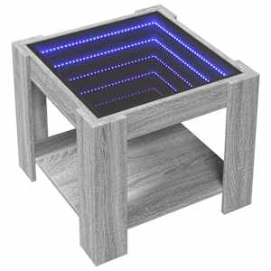Konferenční stolek s LED šedý sonoma 53 x 53 x 45 cm kompozit - obrázek 3
