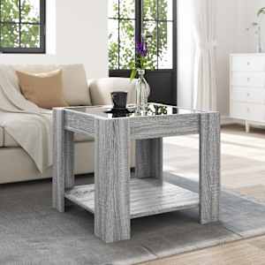 Konferenční stolek s LED šedý sonoma 53 x 53 x 45 cm kompozit - obrázek 4