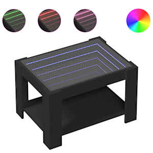 Konferenční stolek s LED černý 73 x 53 x 45 cm kompozitní dřevo - obrázek 2