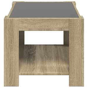 Konferenční stolek s LED dub sonoma 73 x 53 x 45 cm kompozit - obrázek 7