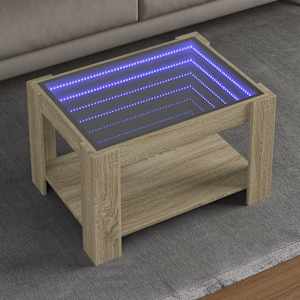 Konferenční stolek s LED dub sonoma 73 x 53 x 45 cm kompozit - obrázek 1