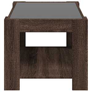 Konferenční stolek s LED hnědý dub 73x53x45 cm kompozitní dřevo - obrázek 7