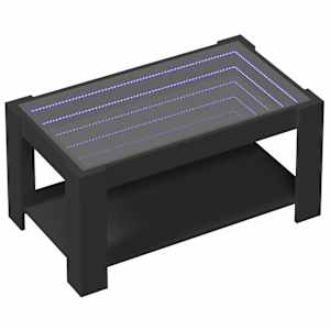 Konferenční stolek s LED černý 93 x 53 x 45 cm kompozitní dřevo - obrázek 3