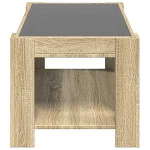 Konferenční stolek s LED dub sonoma 93 x 53 x 45 cm kompozit - obrázek 7