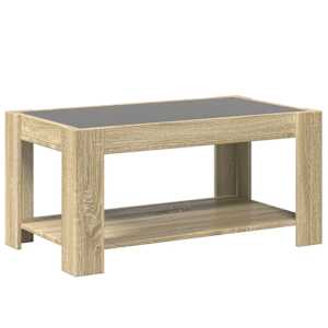 Konferenční stolek s LED dub sonoma 93 x 53 x 45 cm kompozit - obrázek 8